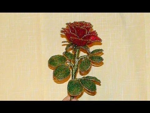 PART 1 of 2 Как сделать розу из бисера / How to make a rose out of beads